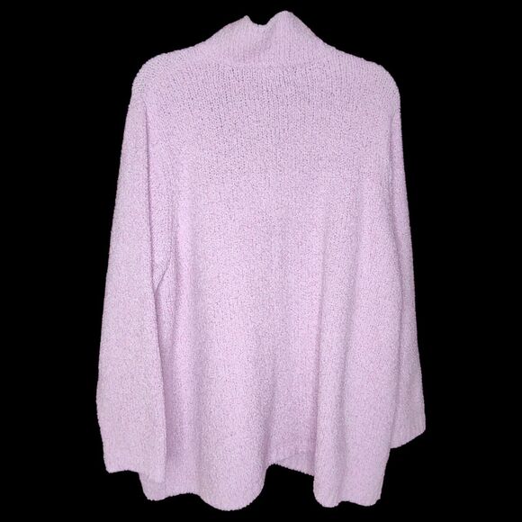 NEW Shimmer Pink Cozy Sweater Comfy Cardigan Sz 2X with Pockets by Denim & Co. - Picture 3 of 10